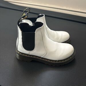 Girls white Chelsea Dr martens boots size 12